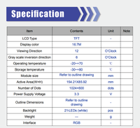 Pantalla Táctil LCD de 7 Pulgadas, Opcional con HDMI, SPI, RGB, MCU, MIPI, 30, 37, 40, 50 Pines, Módulo de Pantalla LCD TFT a Color, Compatible con Raspberry Pi