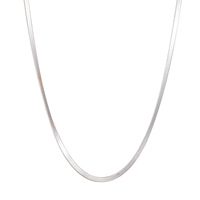Chaîne plate en acier inoxydable MW, style hip-hop, fine, à maillons serpent, simple, unisexe, plaquée or 18 carats