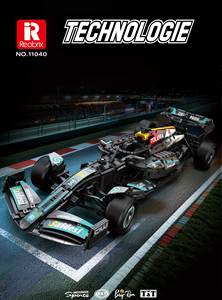 Bloques de Construcción de Auto de Carreras F1 Reobrix 11040, 3473 Piezas, Escala <span class=keywords><strong>1</strong></span>:8, Modelo F1 con Mecanismo de Dirección y Alerón Elevador - Product Image 2