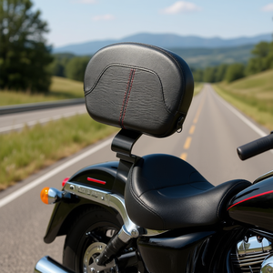 พนักพิงหลังมอเตอร์ไซค์ Db ขนาด 12.2 นิ้ว สำหรับรถ Harley Touring รุ่นต่างๆ โครงสร้างเหล็กหุ้มหนัง - Product Image 2