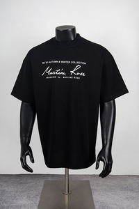 Camiseta de Manga Corta con Estampado de Letras Coloridas, Versión Premium, para Hombre y Mujer, Holgada y de Tela Gruesa, Estilo Martine Rose para Parejas - Product Image 2