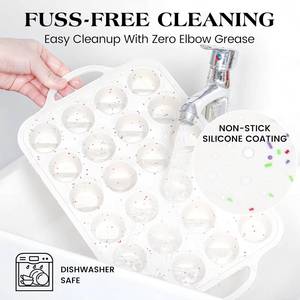 MUYULINS Factory 24-cup LFGB non-stick BPA Free metal reinforced frame mini <b>silicone</b> cupcake pan American cake tin <b>baking</b> mold - Product Image 5
