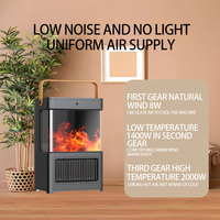 Portable rapide silencieux nouveau 3D Simulation flamme réchauffeur d'air chaud maison PTC chauffage en céramique bureau cheminée réchauffeur d'air intérieur