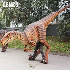 Pintura hecha a mano robótica disfraz de dinosaurio