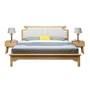 <span class=keywords><strong>Lit</strong></span> rembourré en bois massif de haute qualité, cuir souple simple, <span class=keywords><strong>lit</strong></span> Double, pour chambre principale - Product Image 2