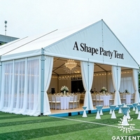 Carpa Premium en Forma de A para Bodas al Aire Libre, Estructura de Aluminio Resistente, Tipo Galaxy