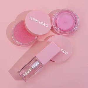 Set de Cuidado Labial Vegano de 3 Piezas: Mascarilla Nocturna Labial Orgánica, Exfoliante Labial y Aceite Labial Hidratante, Marca Privada, Nutre, Realza el Brillo - Product Image 3