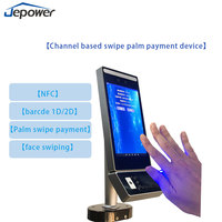 Jepower NFC Palm Vein Scanning Reconocimiento facial y Qr Code Scanning Máquina de control de acceso Pos Machine
