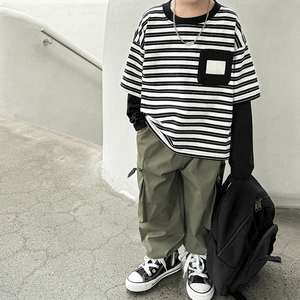Ventes directes d'usine vêtements pour enfants pantalons <span class=keywords><strong>cargo</strong></span> pour garçons nouveaux pantalons décontractés de haute qualité pour tout-petits pantalons tendance à grandes poches - Product Image 3