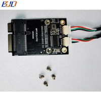 Tarjeta de Expansión Mini PCIe PCI-E MPCIe a 2 * USB 2.0 Tipo-A con Orificio de Montaje en Panel y Cable USB de 36CM