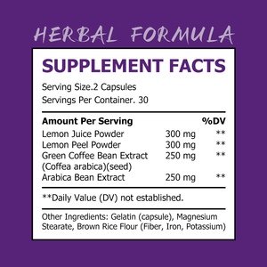 Premium Quality Appetite Suppression Capsules Contains Lemon Juice Powder Promote a Healthy Metabalism Adult Slimming Capsules - Product Image 2
