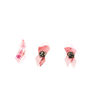 Ruban en satin réglable écologique en gros, nœud personnalisé rose rouge, ruban de sensibilisation au cancer du sein, nœuds sûrs, épingle papillon