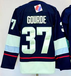 शीर्ष नौसेना शीतकालीन क्लासिक आइस हॉकी जर्सी नई सिलाई वाली जर्सी 3 #1 फिलीपप ग्रेबर आइस हॉकी - Product Image 5