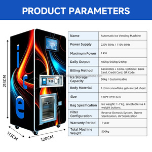 WORK 459kg/D Safe Food Grade Reverse Osmosis Ice Vending Machine Full Auto Packing Customizable Restaurant 5 Stage Filtration - Product Image 2