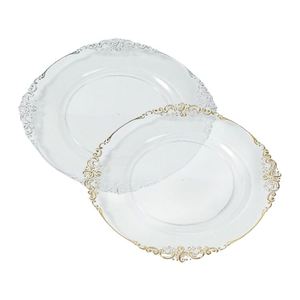 จานพลาสติกใสขอบลูกไม้ ราคาประหยัด ขายส่ง - Product Image 1