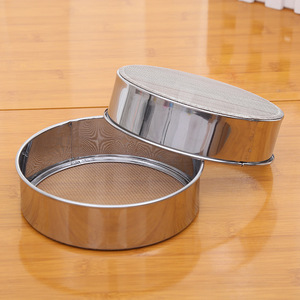 <span class=keywords><strong>Tamis</strong></span> de jardinage rond en acier inoxydable <span class=keywords><strong>à</strong></span> mailles fines pour le compost, le sable et le sol de potage de bonsaï - Product Image 5