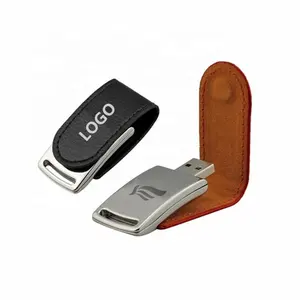 사용자 정의 로고 가죽 USB 플래시 드라이브 4gb 16gb 32gb USB 2.0 3.0 메모리 플래시 스틱 선물 Pendrive 128gb