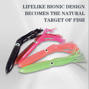 Leurre souple en PVC en forme de calamar, type Bulb Squid Jig, pour la pêche en eau salée (Zander, Saumon, <span class=keywords><strong>Brochet</strong></span>) et comme leurre de surface - Product Image 2