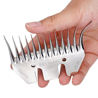 Schafschermaschine mit Gebogener Klinge 13 Zähne Gebogener Kopf Ziegenwolle-Schermaschine Stahlkämme für Schafe Lämmer Ziegen