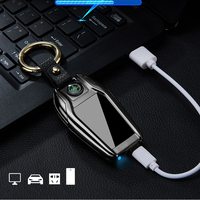 Logo personnalisé boussole voiture porte-clés USB charge métal briquet premium cigarette cendrier pour les cadeaux d'entreprise