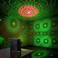 Proyektor Pola Suara Lampu Laser Mini USB Isi Ulang 230g Portabel untuk Pencahayaan Panggung DJ, Dekorasi Perayaan Klub Liburan