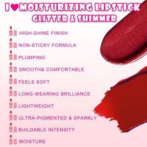 <span class=keywords><strong>Rouge</strong></span> à lèvres pailleté doré Marque privée Vente en gros Haute teneur en pigments <span class=keywords><strong>Rouge</strong></span> Brun foncé Hydratation <span class=keywords><strong>Repulpant</strong></span> <span class=keywords><strong>Rouge</strong></span> à lèvres Longue durée - Product Image 5