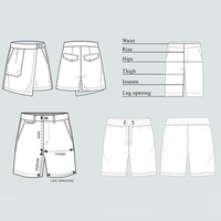 Shorts de sport personnalisés OEM en tricot rayé extensible avec tissu respirant à séchage rapide pour l'été, la plage et la salle de sport