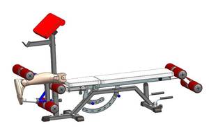 Attrezzatura da <span class=keywords><strong>Palestra</strong></span>, Panca Pieghevole per Addominali con Accessorio per Estensione e Curl <span class=keywords><strong>Gambe</strong></span>, e Curl Preacher per <span class=keywords><strong>Palestra</strong></span> Domestica - Product Image 2