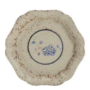 Soporte para tetera de cerámica, forma irregular, diseño de peonía azul y blanca, cerámica gruesa, bandeja para ceremonia del té de estilo tradicional - Product Image 5
