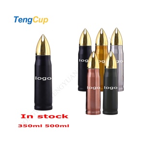 TY BPA Free Military Style Sports 350ml 500ml Double Wall Stainless Steel <strong>Bullet</strong> Water Bottles Vacuum <strong>Flask</strong>
