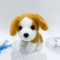 Boneka Anjing Golden Retriever Realistis Lucu, Lembut, dan Berbulu untuk Hadiah Ulang Tahun Anak, Dekorasi Rumah, Mainan