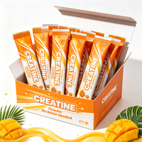 Nouvelle poudre de créatine aromatisée OEM en sachets de 5 g pour la prise de masse musculaire, 30 sachets/boîte, poudre de créatine monohydrate à dissolution instantanée pour femmes