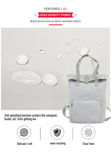 Sac à dos à enroulement personnalisé pour femmes et hommes, sac à dos en toile personnalisé - Product Image 5