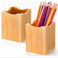 Porte-stylos et porte-crayons en bambou moderne, support multifonctionnel, pot à crayons en bambou pour le bureau, organisateur de bureau