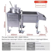 Machine à Popcorn Automatique 220V, Fabricant de Popcorn Sphérique Industriel en Acier Inoxydable 304 pour Boulangerie et Usine de Snacks