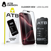 Protection d'écran en verre trempé incassable anti-espion anti-poussière 3D à colle intégrale pour iPhone 16 17 18 Pro Max