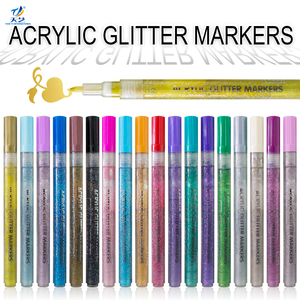 Glitter acrilico marcatore per il mestiere di DIY 12 colori set doppio tip marker 0.7 millimetri extra fine punto di punta <span class=keywords><strong>con</strong></span> bling bling inchiostro - Product Image 3
