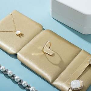 Caja de joyería de cartón blanco paquete de lujo logotipo personalizado pulsera collar pendiente anillo caja - Product Image 6