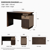 Bureaux de direction modernes en bois pour bureau, table de directeur, mobilier simple, personnalisation d'usine, vente en gros
