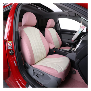 EKR accessori per interni Auto Premium Leather Pink Beige 5 posti Fit Set completo coprisedili per Auto personalizzati per <span class=keywords><strong>Audi</strong></span> <span class=keywords><strong>A3</strong></span> - Product Image 1