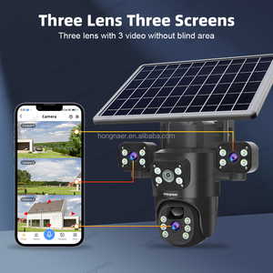 Hongnaer 12MP 2.4G 5g wifi6 không dây năng lượng mặt trời điện <span class=keywords><strong>PTZ</strong></span> máy ảnh eseecloud 3 ống kính ngoài trời <span class=keywords><strong>wifi</strong></span> an ninh 4G Sim Thẻ CCTV năng lượng mặt trời máy ảnh - Product Image 5