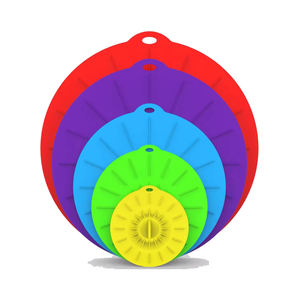 Couvre-aliments réutilisables résistants à la chaleur, 5 pièces, en silicone, pour micro-ondes, protège contre les éclaboussures, convient aux bols, casseroles et poêles - Product Image 1