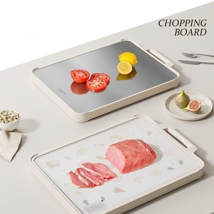 Tabla de Cortar de Doble Cara de Acero Inoxidable, Tabla de Cortar de Polipropileno Resistente - Product Image 5