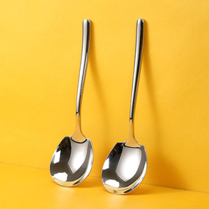 304 Stainless Steel <b>Serving</b> <b>Spoons</b> Large Size Food Grade Material For Dining Buffet Hotel Restaurants - Product Image 1