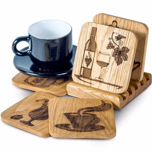 منتجات صديقة للبيئة رائجة البيع 2026، مجموعة أكواب خشبية بالجملة مع قواعد أكواب خشبية - Product Image 6