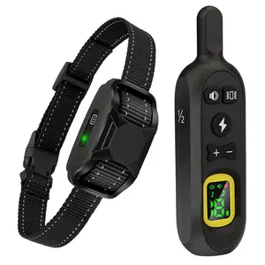 P19 Dog bark Training Collar with Remote Vibration Shock Beep Modes Rechargeable and Waterproof