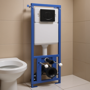 Cisterna Alta Empotrada de 2.9 Galones, Tanque de Inodoro de 16.1x5.5x(43.3-49.2) Pulgadas, Sistema de Descarga Empotrado en la Pared, Diseño Moderno, Plástico Rectangular - Product Image 2