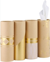 Boîte en papier créative personnalisée en gros d'usine, en papier carburé 2 plis, pour système de distribution de serviettes en papier cylindriques de voyage