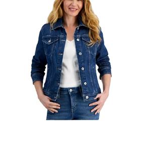 Wholesale Price High Quality Women's Casual Quilted <b>Denim</b> Jackets Breathable Windproof Eco-Friendly Long Length <b>Fabric</b> Made - Product Image 5