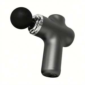 Pistolet de massage électrique rechargeable Pooorodo, 6 niveaux de vitesse, 4 têtes en mousse, brosse à tissus profonds, contrôle du temps de fonctionnement du moteur, autonomie de 6 à 8 heures - Product Image 1